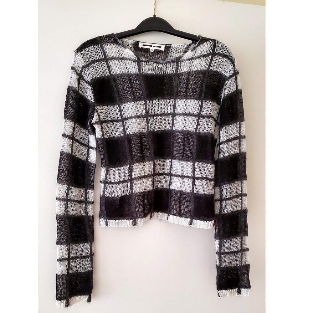 McQ Alexander McQueen Checked Knit Sweater, S